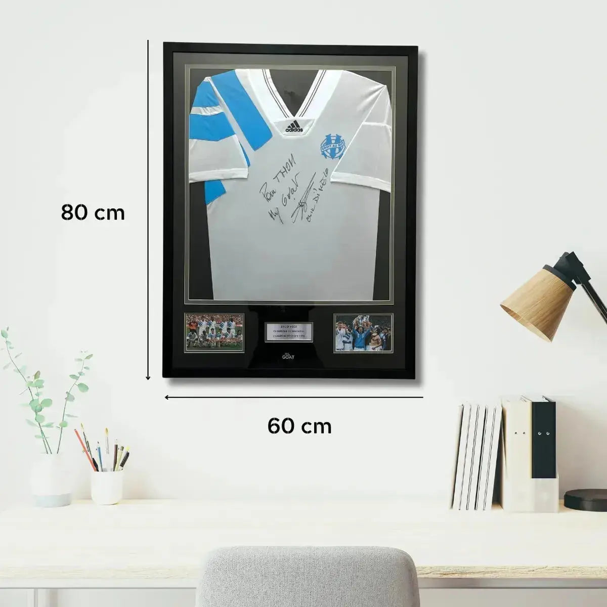Décoration chambre cadre maillot OM