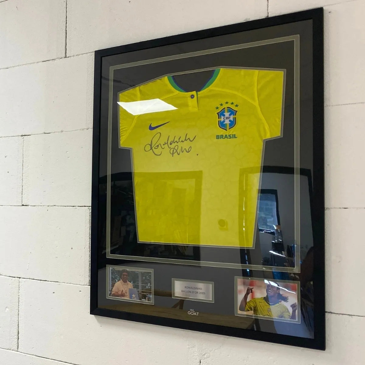 Cadre pour maillot bresil ronaldinho