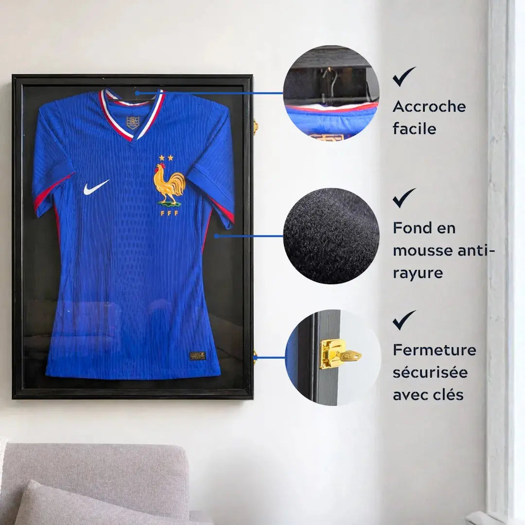 Décoration chambre maillot france encadré