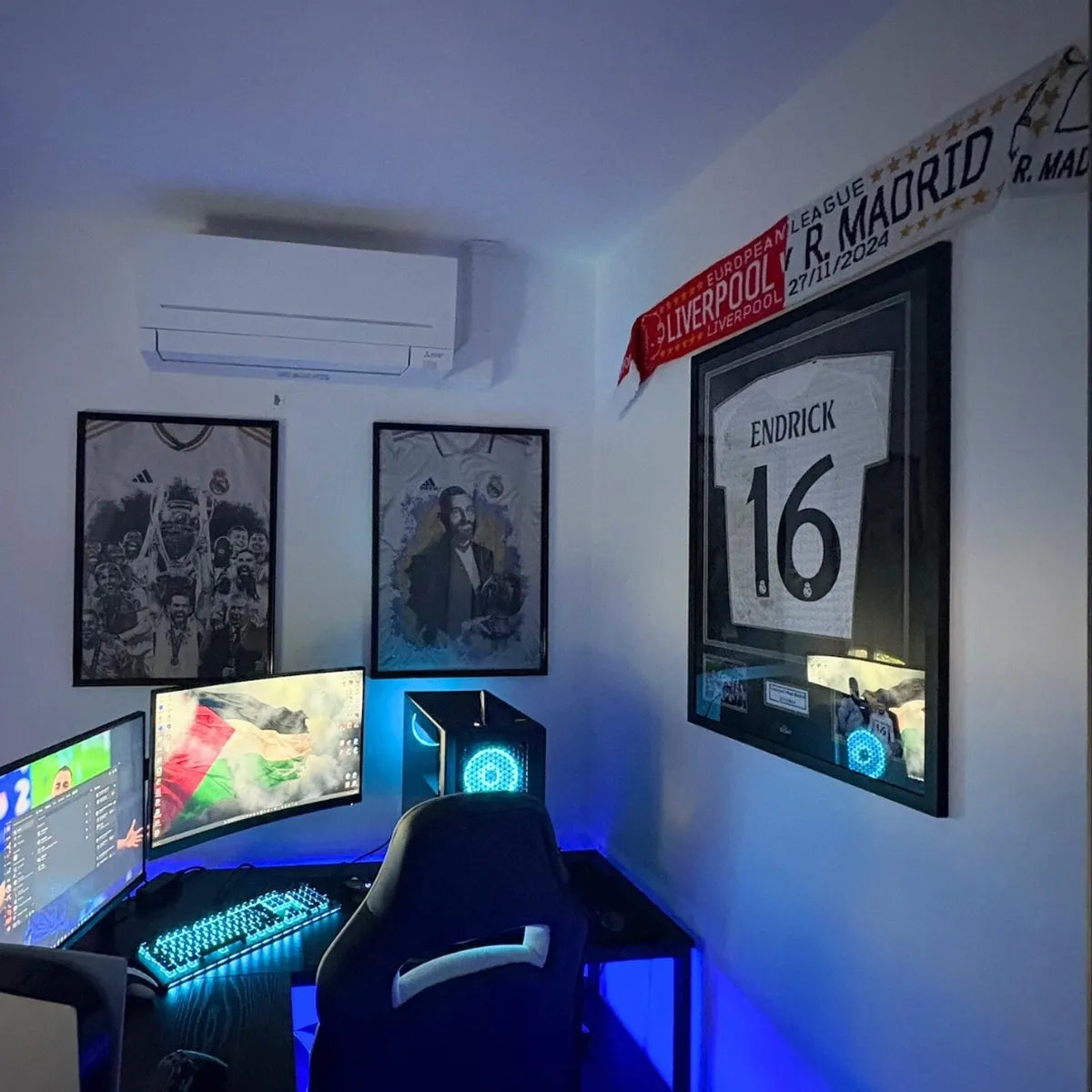 Décoration salle gaming sport real madrid