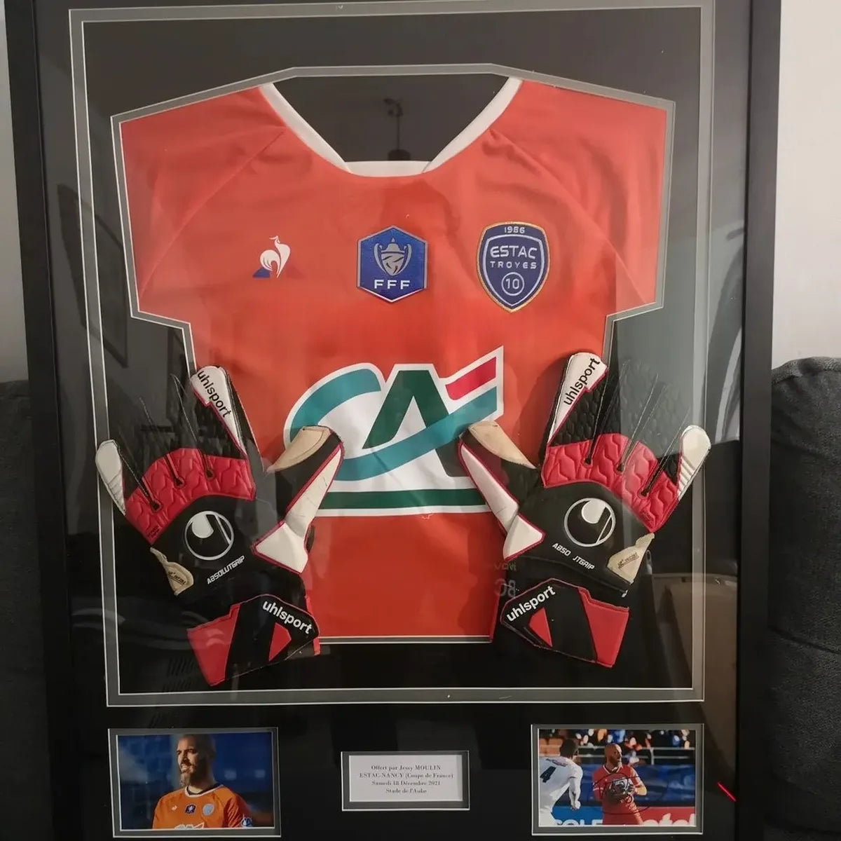 Maillot foot gardien encadré