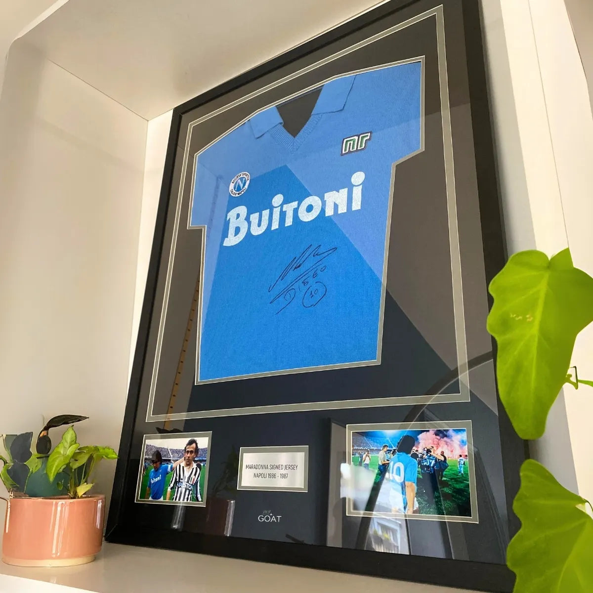 Maillot maradona naples signé