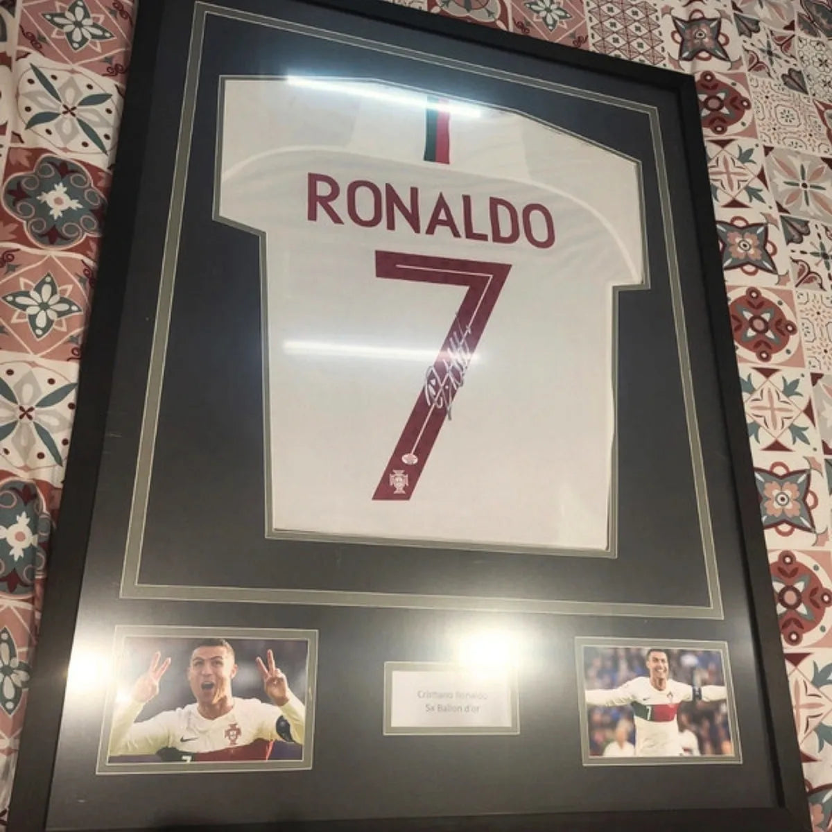 Maillot ronaldo portugal signé