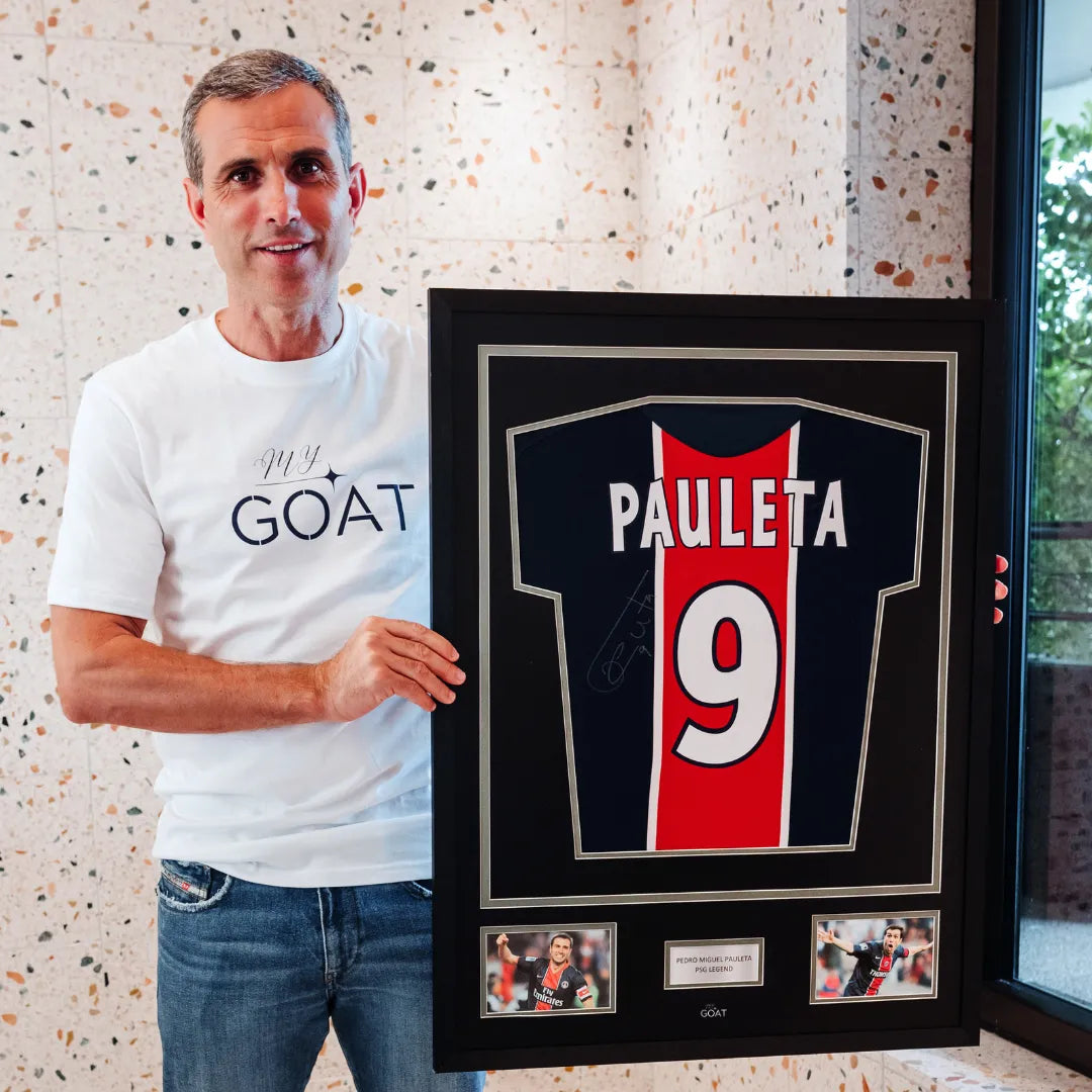 Pedro pauleta avec cadre maillot psg