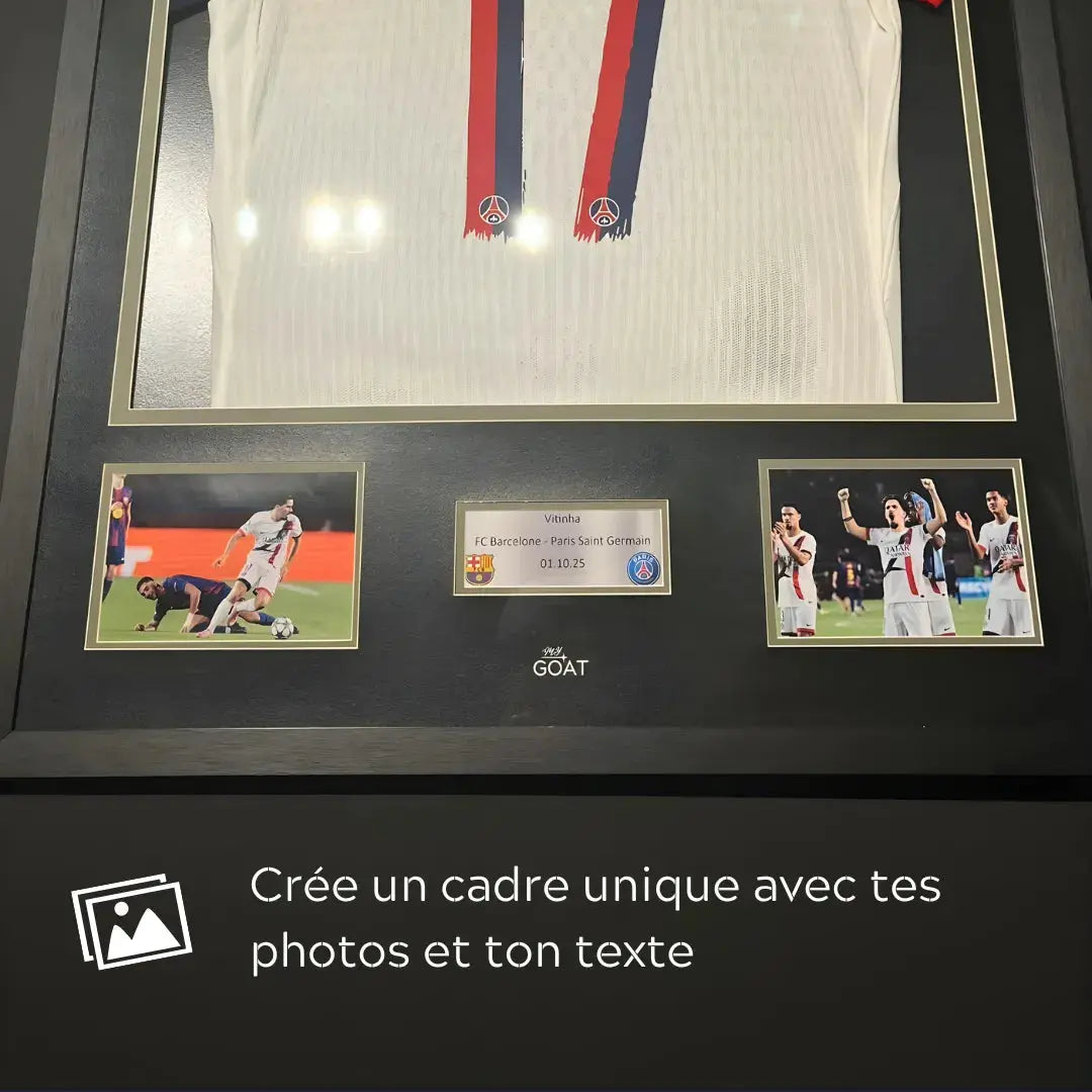 cadre maillot avec photos vitinha psg
