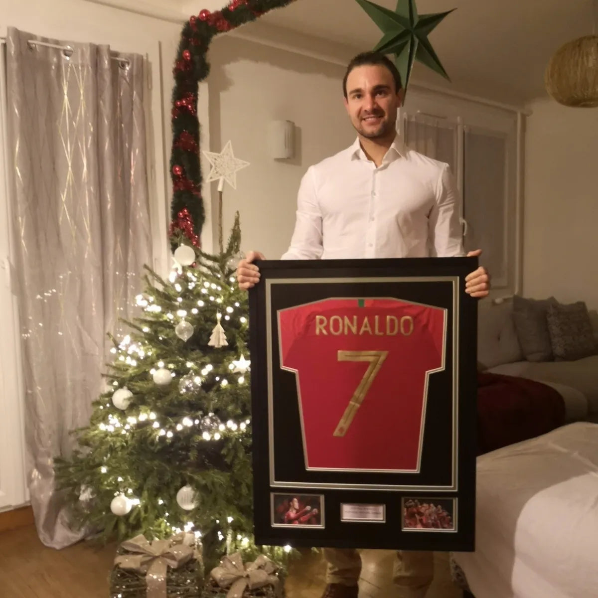cadre maillot cadeau noel ronaldo portugal