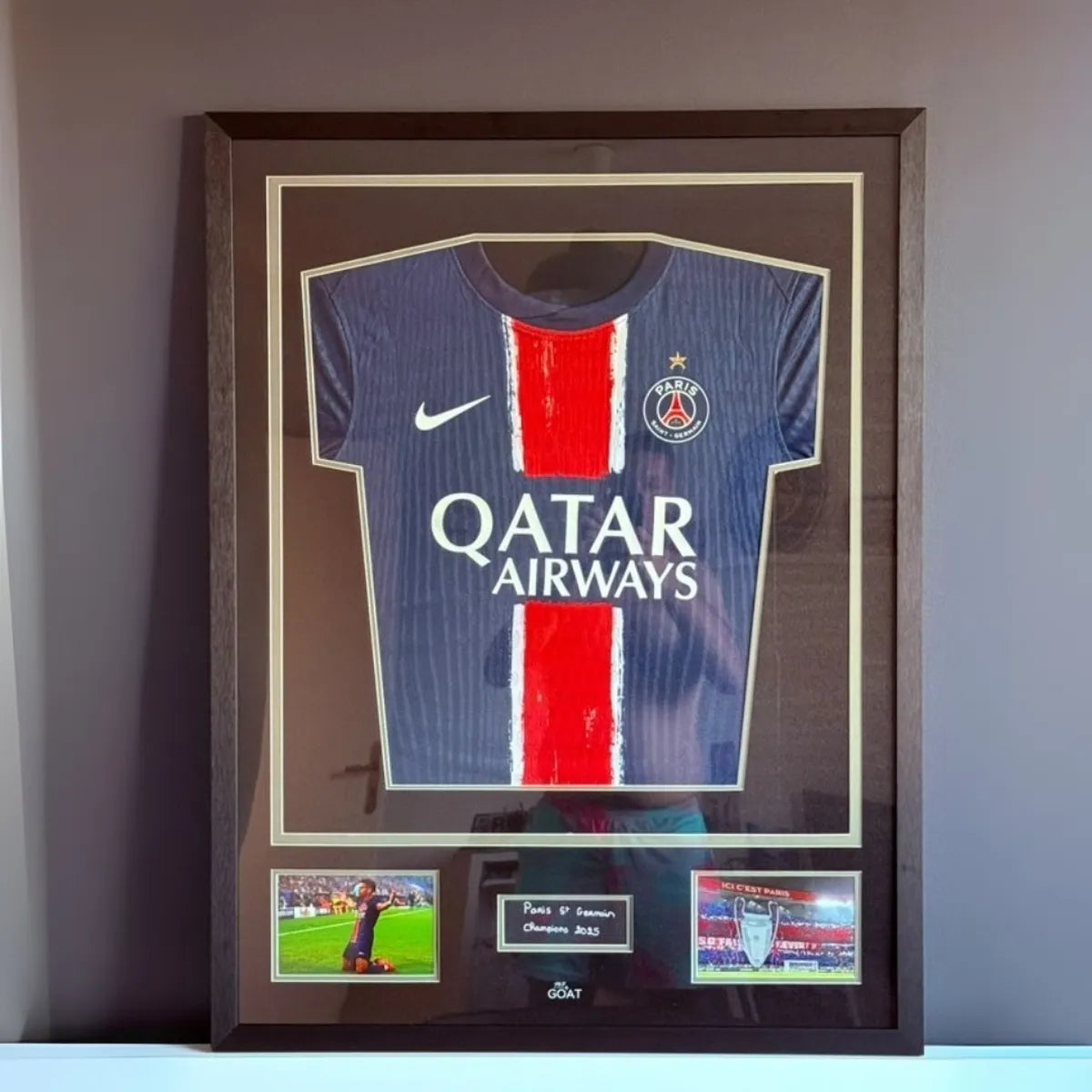 cadre maillot psg étoile champion
