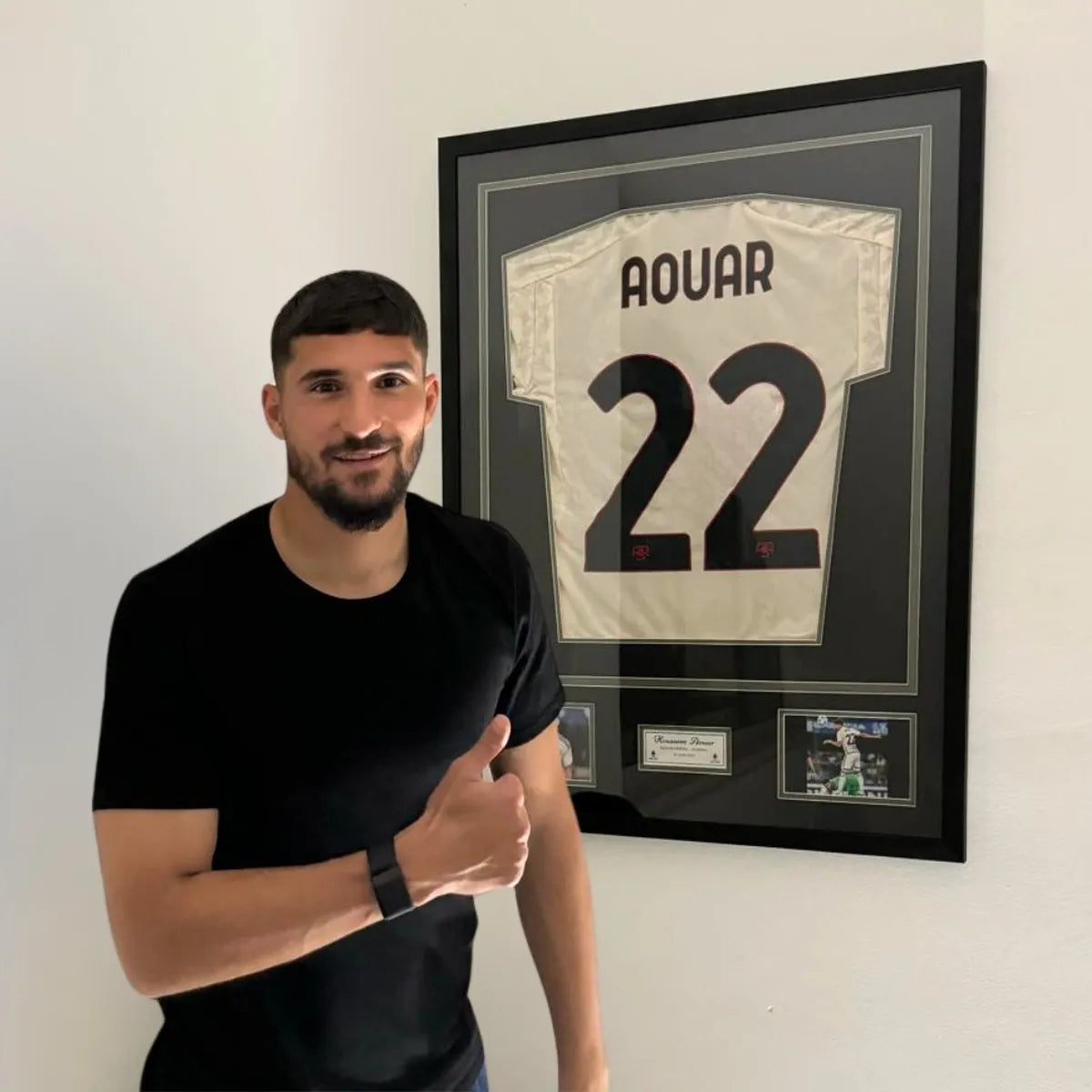 maillot encadré aouar roma